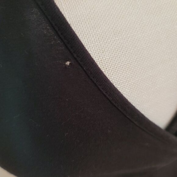 Casual knee Length v scoop back dress short sleeve - Picture 2 of 4